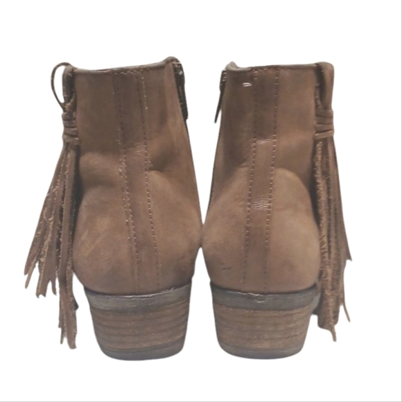 Circle G Brown Suede Fringe Ankle Boots Women's Tan Western Booties Size… - Picture 6 of 11